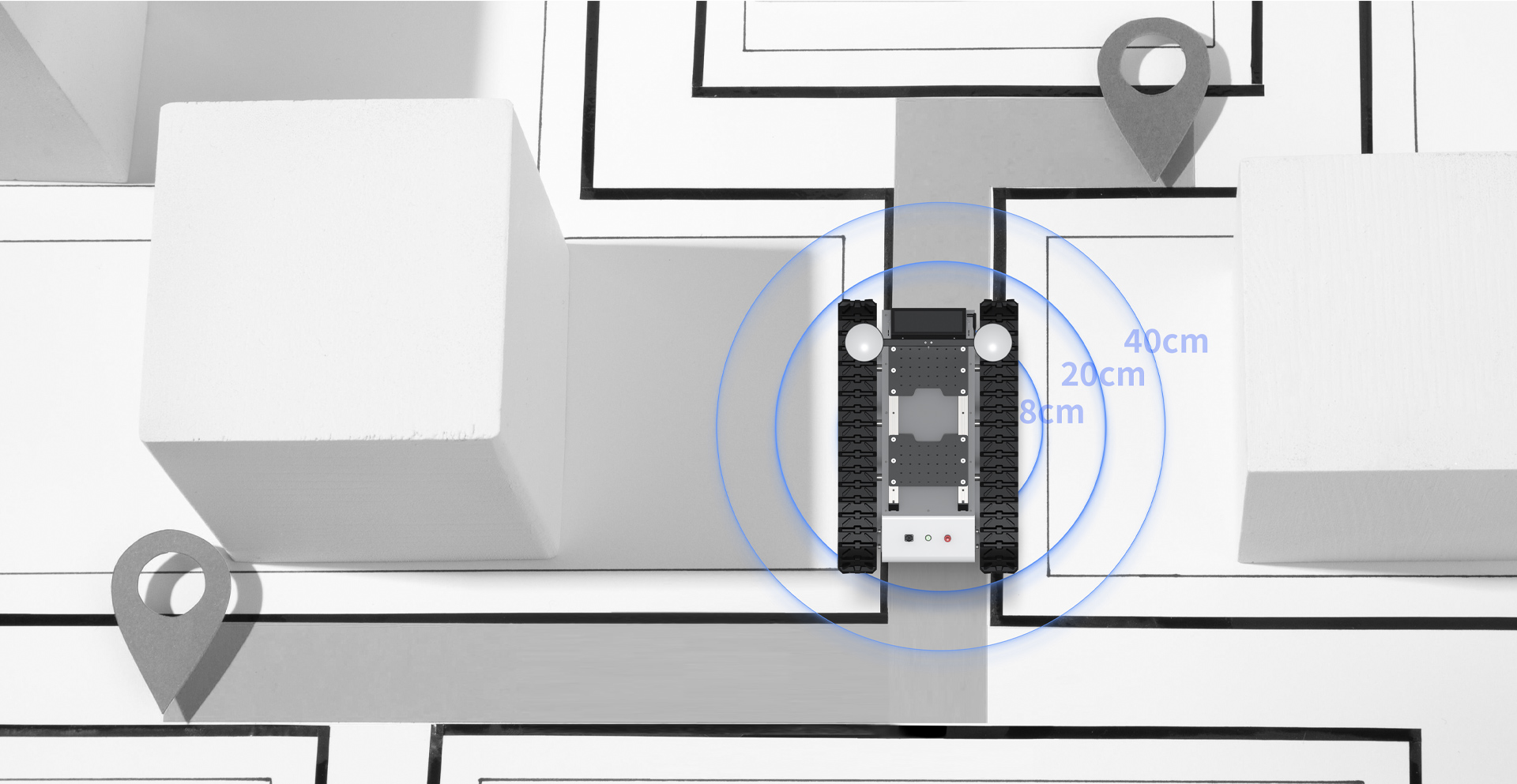信号遮挡下厘米级高精度建图定位能力